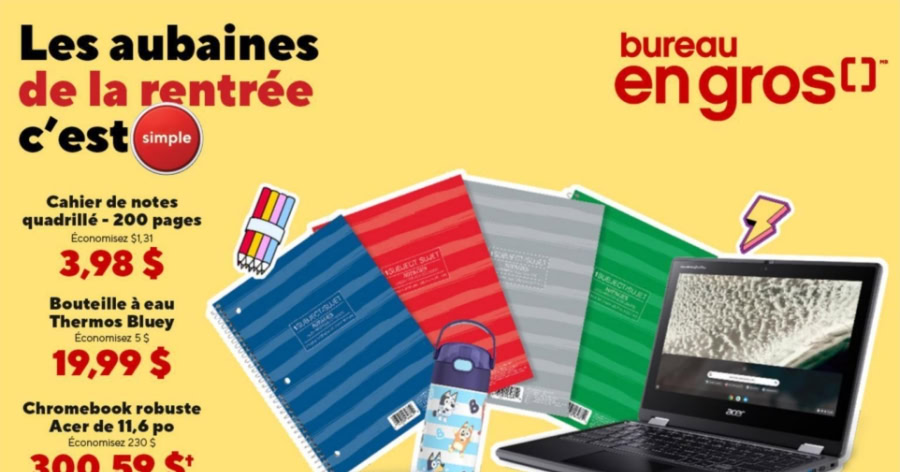 Circulaire Bureau en Gros du 4 au 10 septembre 2026