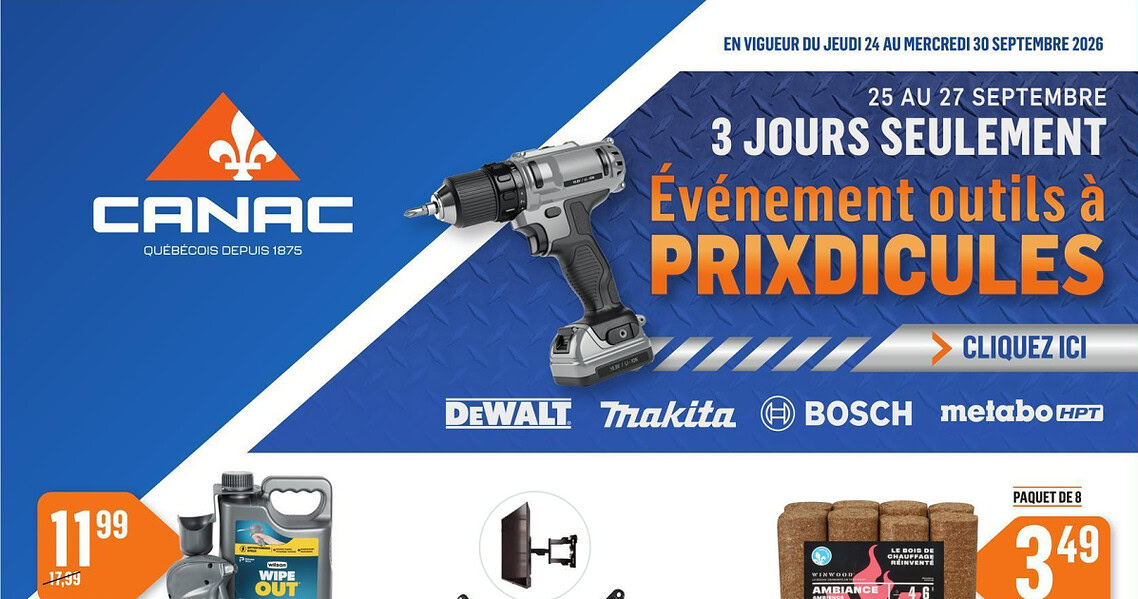 Circulaire Canac du 24 au 30 septembre 2026