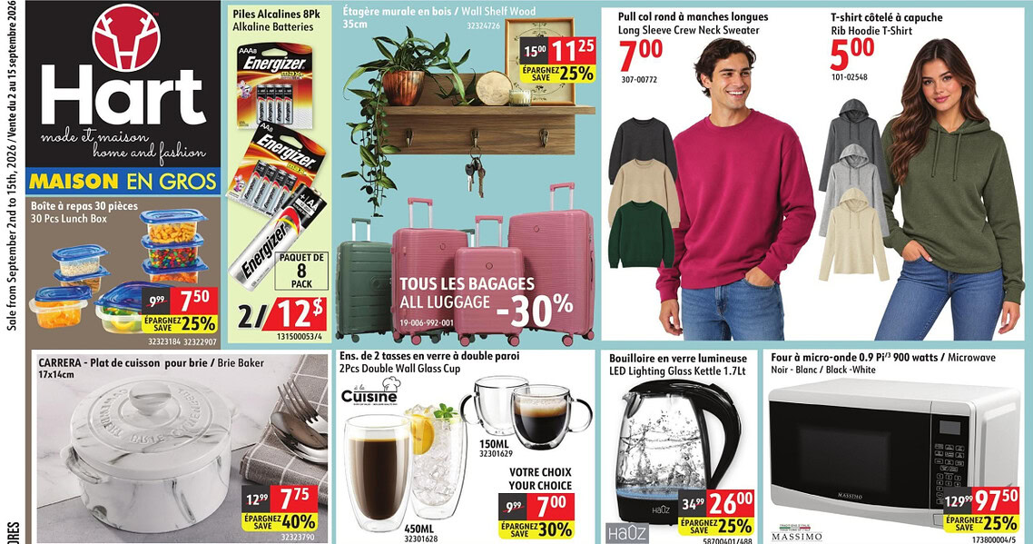 Circulaire Hart Stores du 2 au 15 septembre 2026