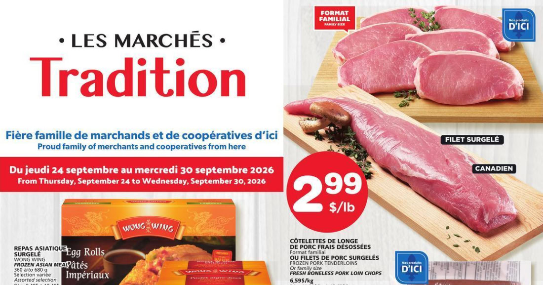 Circulaire Les Marchés Tradition du 24 au 30 septembre 2026