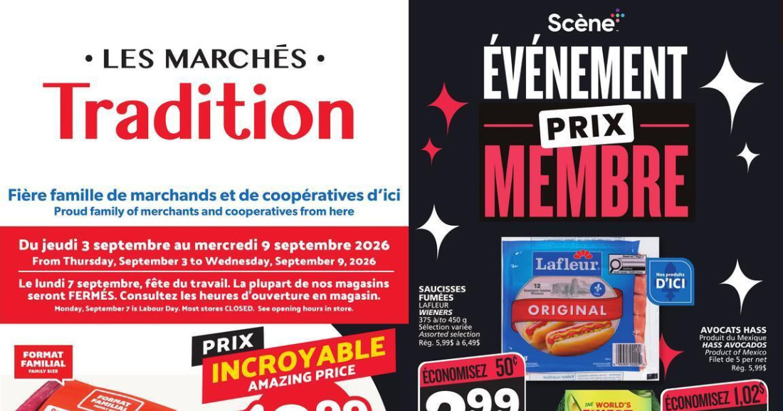 Circulaire Les Marchés Tradition du 3 au 9 septembre 2026