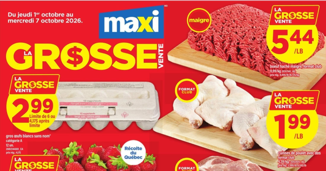 Circulaire Maxi du 1 au 7 octobre 2026