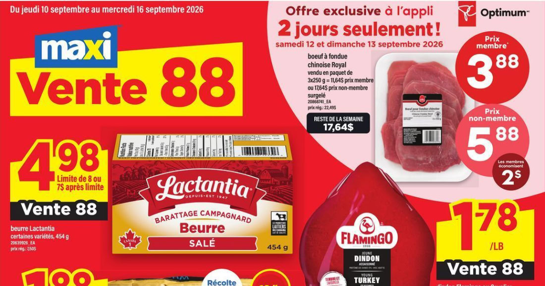 Circulaire Maxi du 10 au 16 septembre 2026
