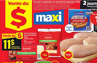 Circulaire Maxi du 3 au 9 septembre 2026