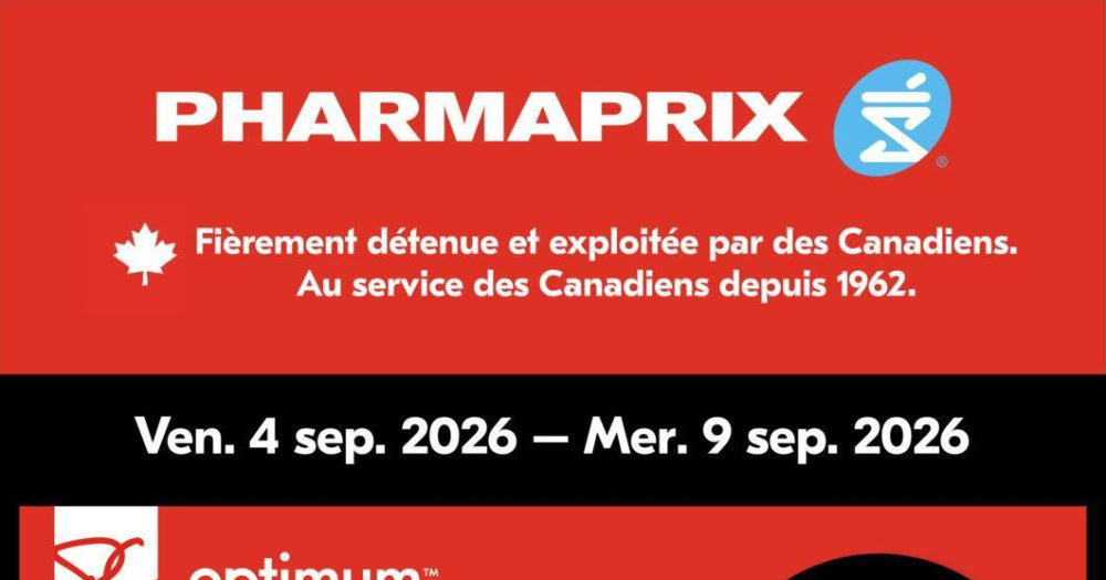 Circulaire Pharmaprix du 4 au 9 septembre 2026