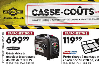 Circulaire Princess Auto du 1 au 31 octobre 2026