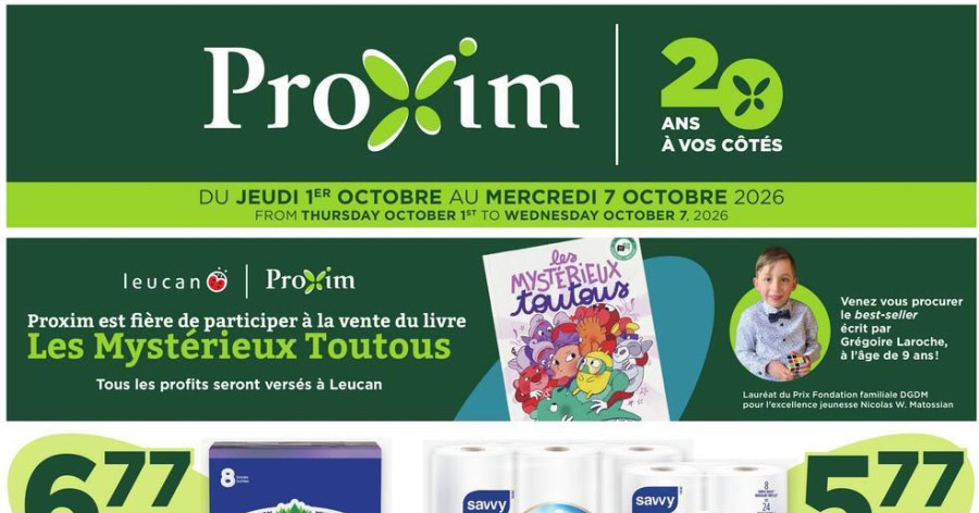 Circulaire Proxim du 1 au 7 octobre 2026