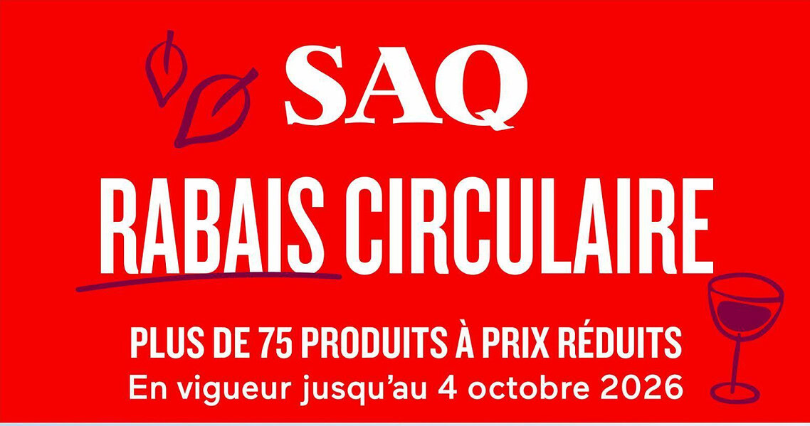 Circulaire SAQ du 17 septembre au 4 octobre 2026