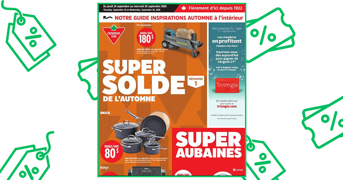 Circulaire Canadian Tire du 24 au 30 septembre 2026