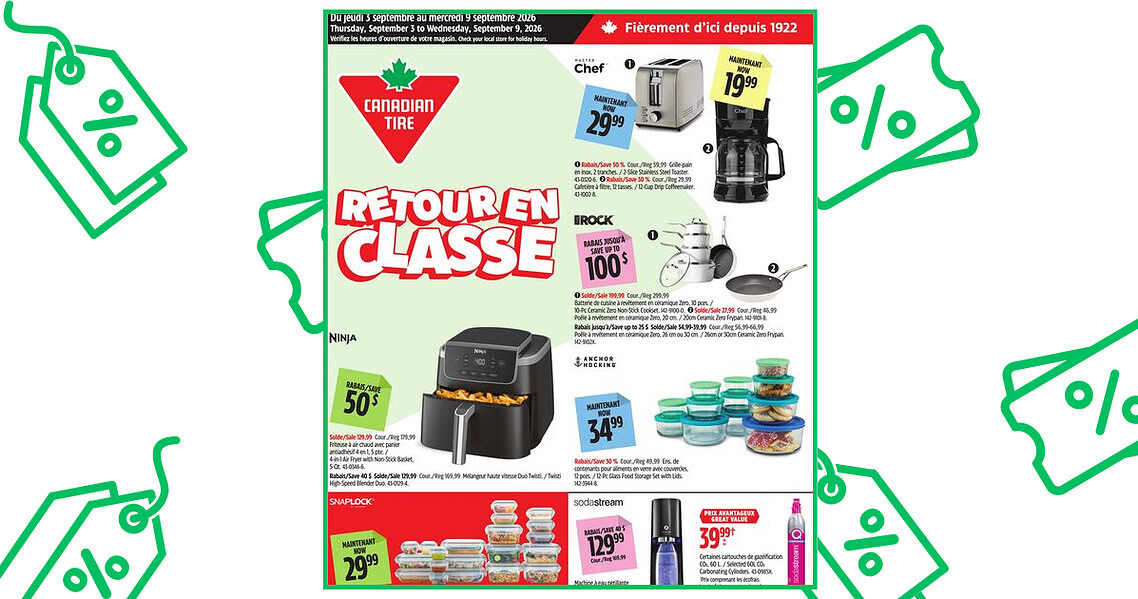 Circulaire Canadian Tire du 3 au 9 septembre 2026