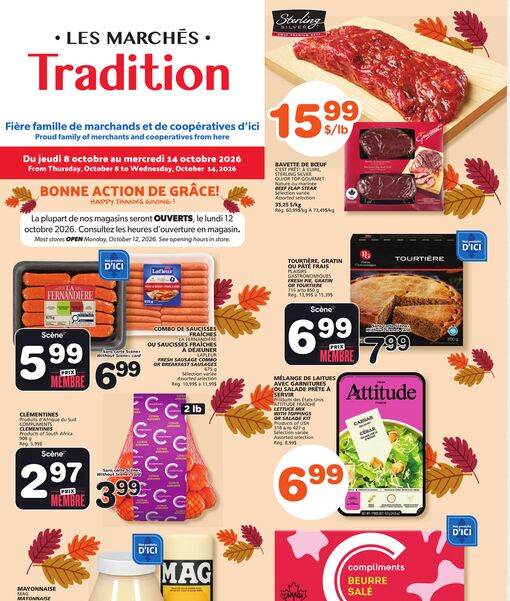 Circulaire Les Marchés Tradition du 8 au 14 octobre 2026