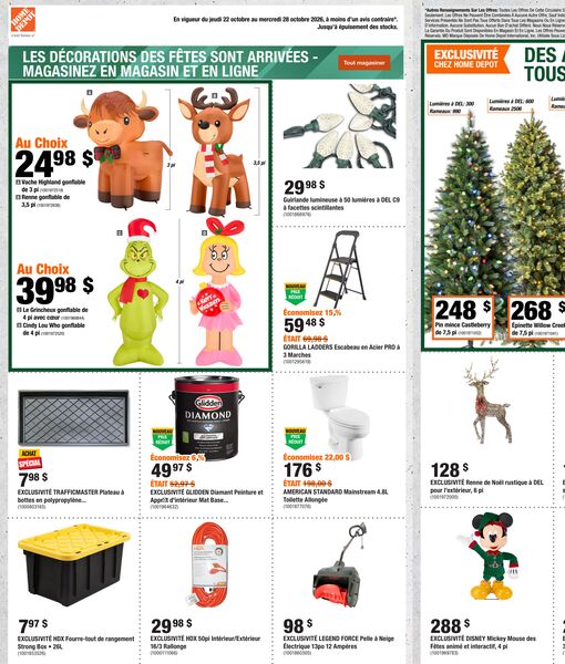 Circulaire Home Depot du 22 au 28 octobre 2026