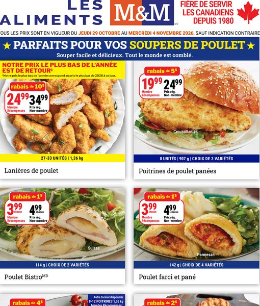 Circulaire Les aliments M&M du 29 octobre au 4 novembre 2026