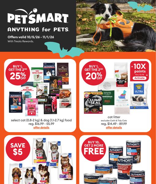 Circulaire PetSmart du 5 octobre au 1 novembre 2026