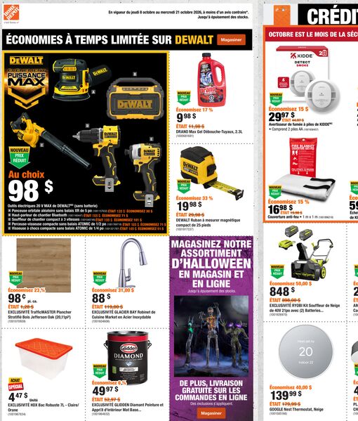 Circulaire Home Depot du 8 au 21 octobre 2026