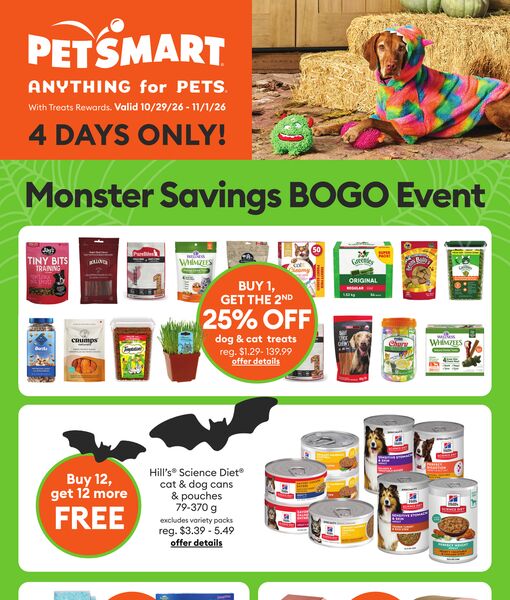 Circulaire PetSmart du 29 octobre au 1 novembre 2026
