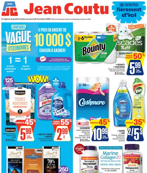 Circulaire Jean Coutu du 8 au 14 octobre 2026