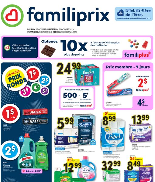 Circulaire Familiprix du 15 au 21 octobre 2026