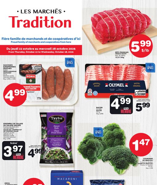 Circulaire Les Marchés Tradition du 22 au 28 octobre 2026