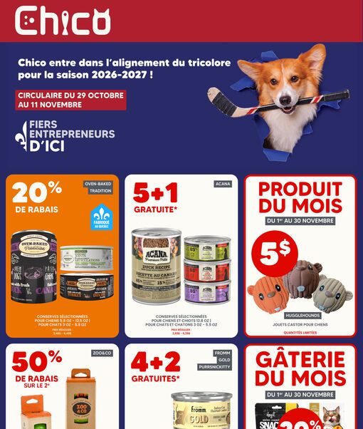 Circulaire Chico du 29 octobre au 11 novembre 2026