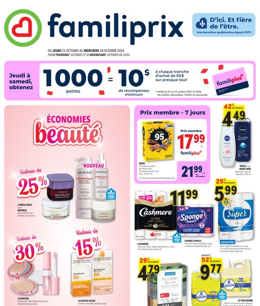 Circulaire Familiprix du 22 au 28 octobre 2026