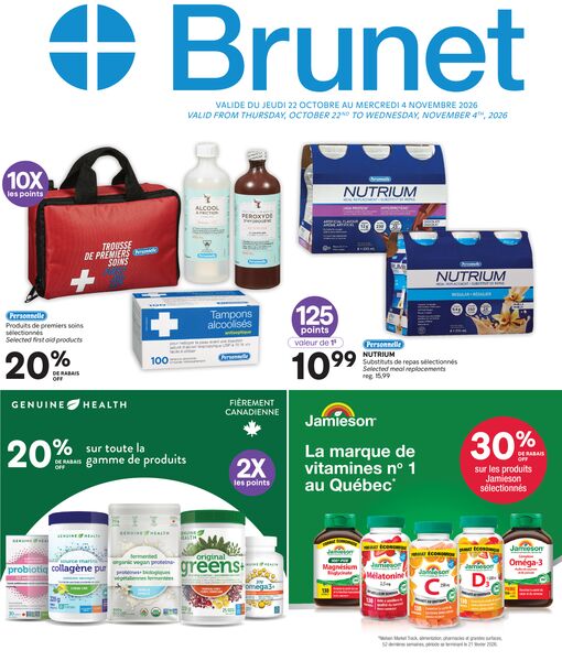 Circulaire Brunet du 22 octobre au 4 novembre 2026