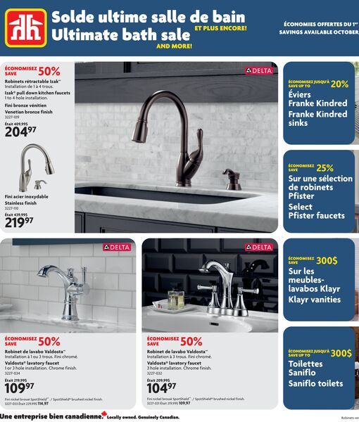 Circulaire Home Hardware du 1 au 28 octobre 2026
