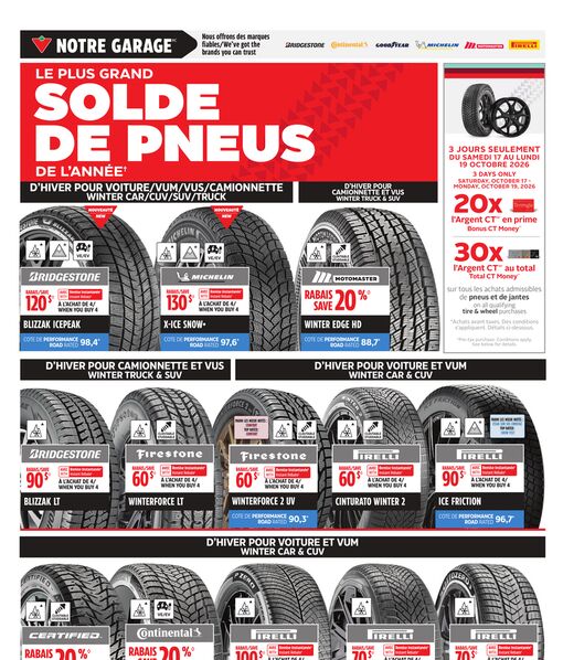 Circulaire Canadian Tire du 15 au 21 octobre 2026