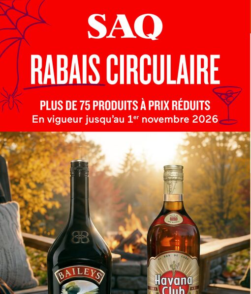 Circulaire SAQ du 15 octobre au 1 novembre 2026