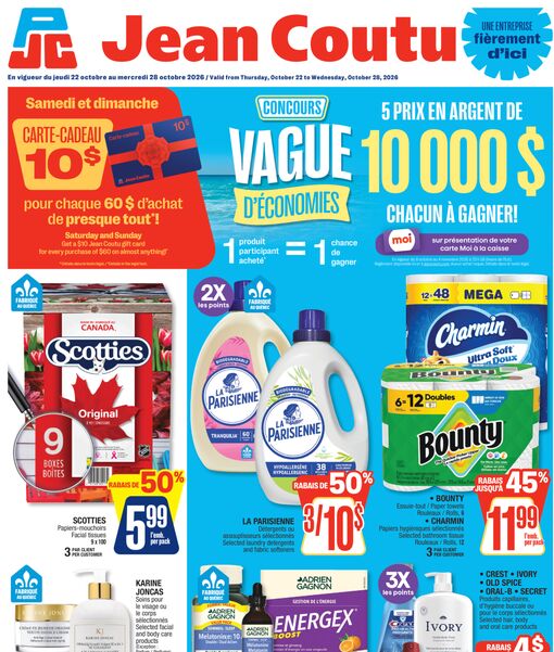 Circulaire Jean Coutu du 22 au 28 octobre 2026