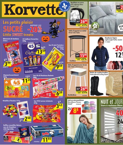Circulaire Korvette du 15 au 28 octobre 2026