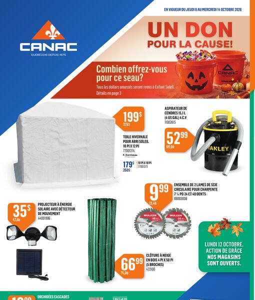 Circulaire Canac du 8 au 14 octobre 2026