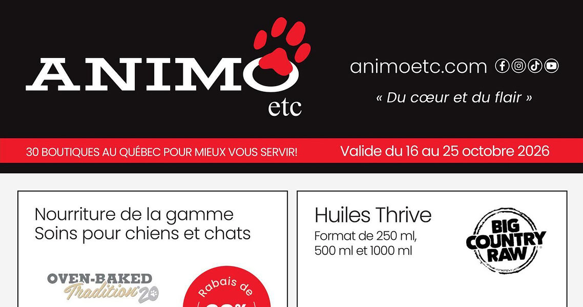 Circulaire Animo Etc. du 16 au 25 octobre 2026