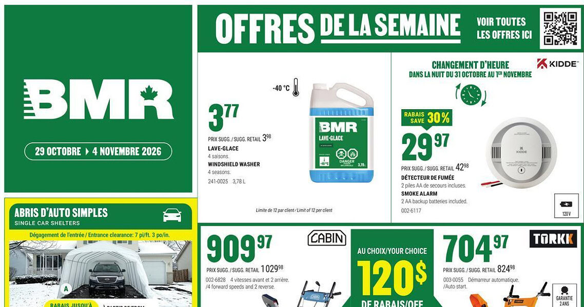 Circulaire BMR Le Groupe du 29 octobre au 4 novembre 2026