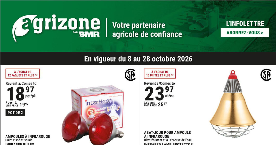 Circulaire BMR Le Groupe du 8 au 28 octobre 2026