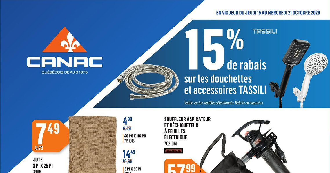 Circulaire Canac du 15 au 21 octobre 2026