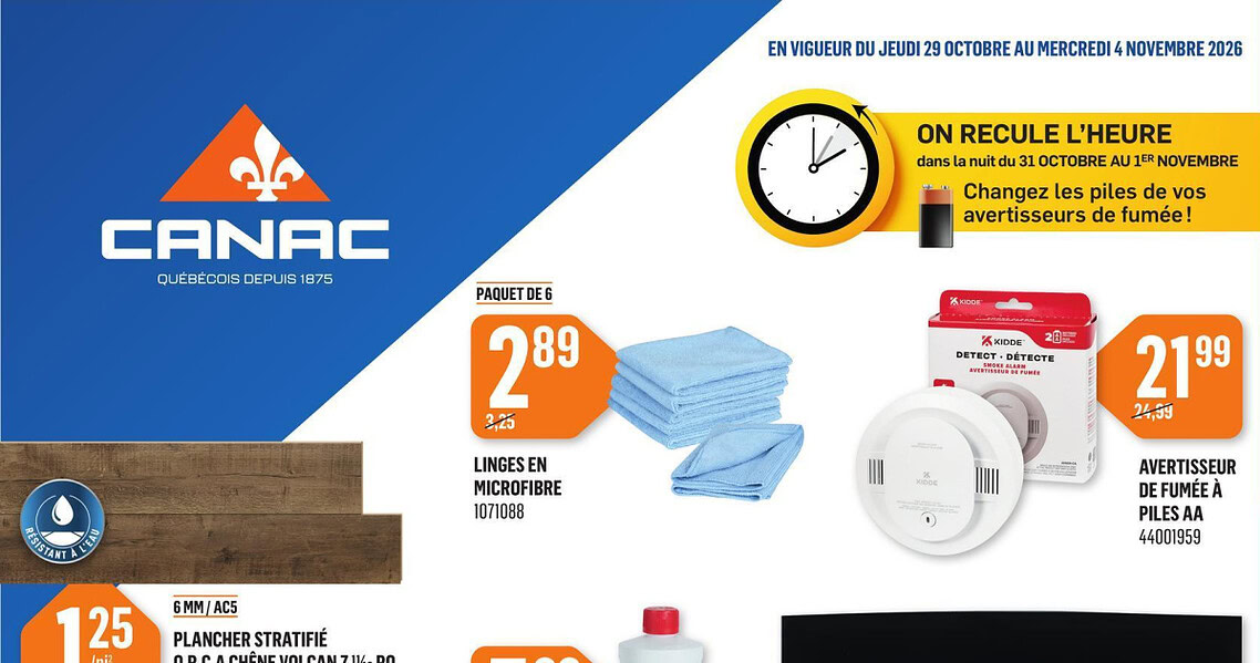 Circulaire Canac du 29 octobre au 4 novembre 2026