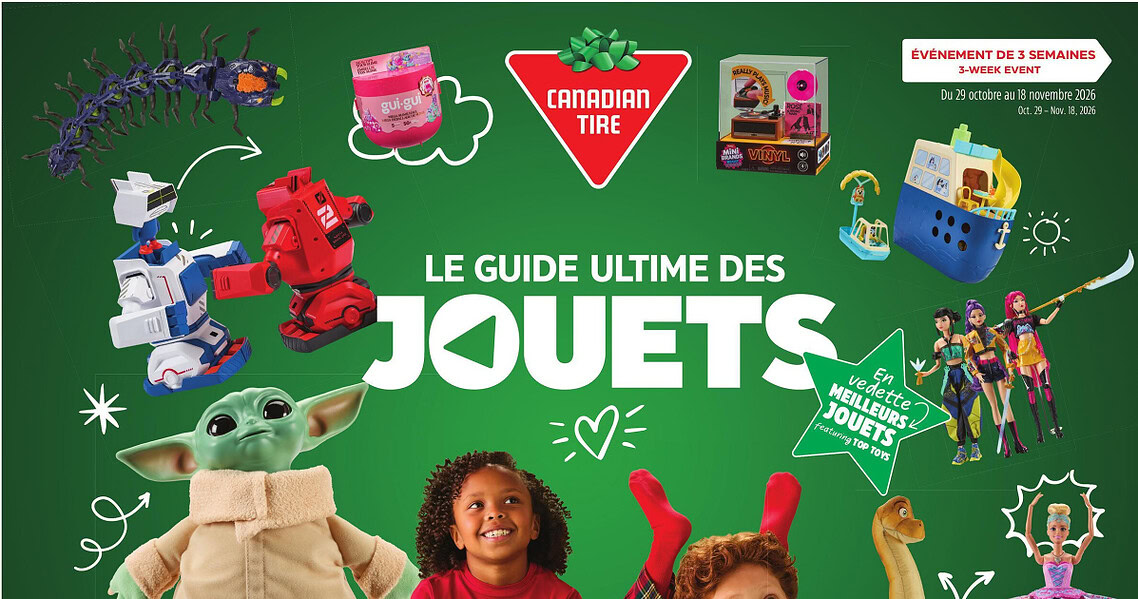 Circulaire Canadian Tire du 29 octobre au 18 novembre 2026