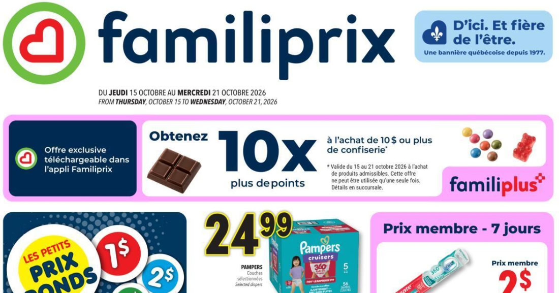 Circulaire Familiprix du 15 au 21 octobre 2026