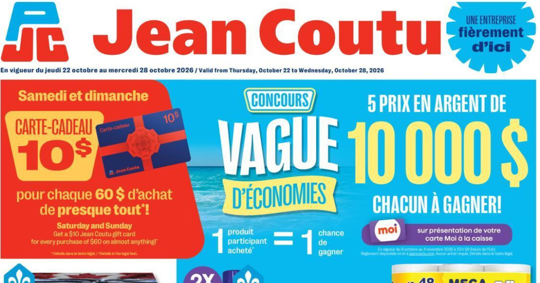 Circulaire Jean Coutu du 22 au 28 octobre 2026