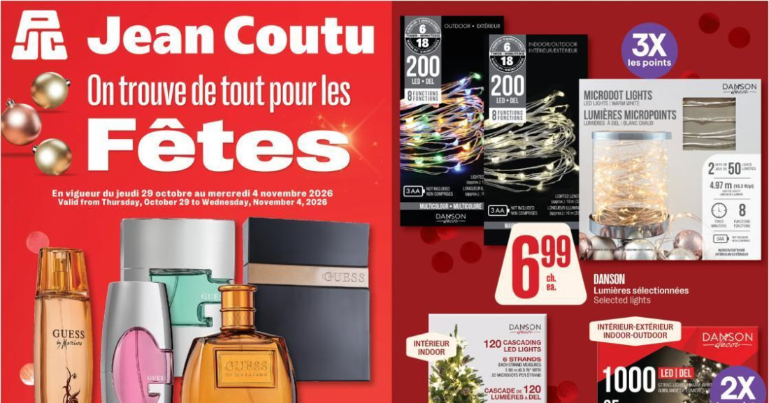 Circulaire Jean Coutu du 29 octobre au 4 novembre 2026