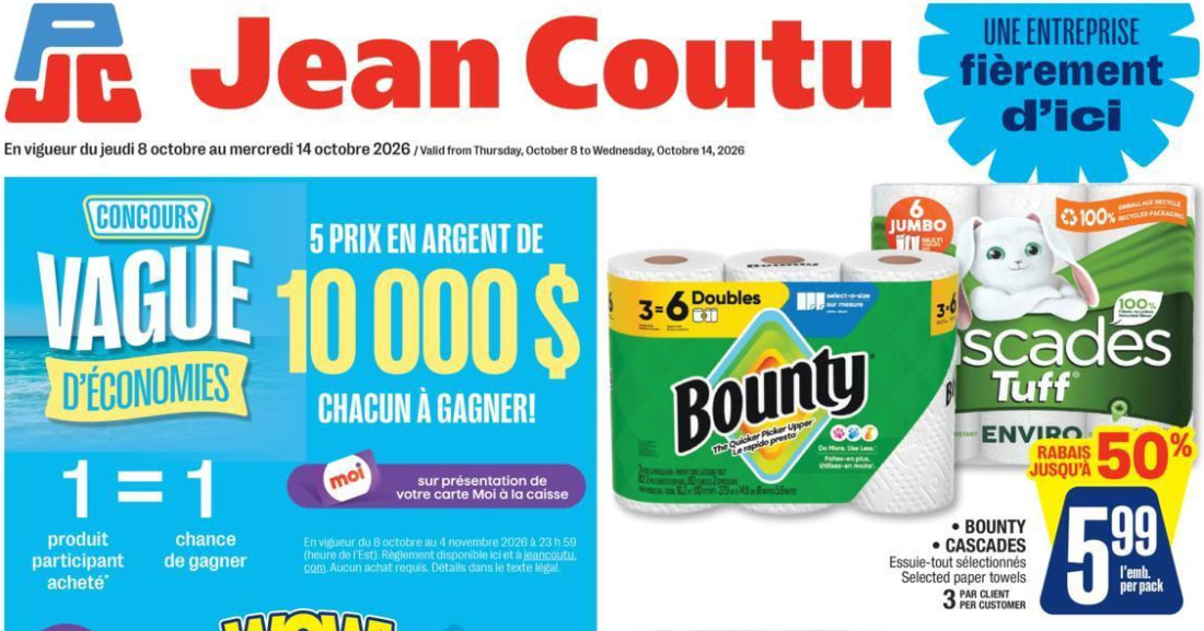 Circulaire Jean Coutu du 8 au 14 octobre 2026