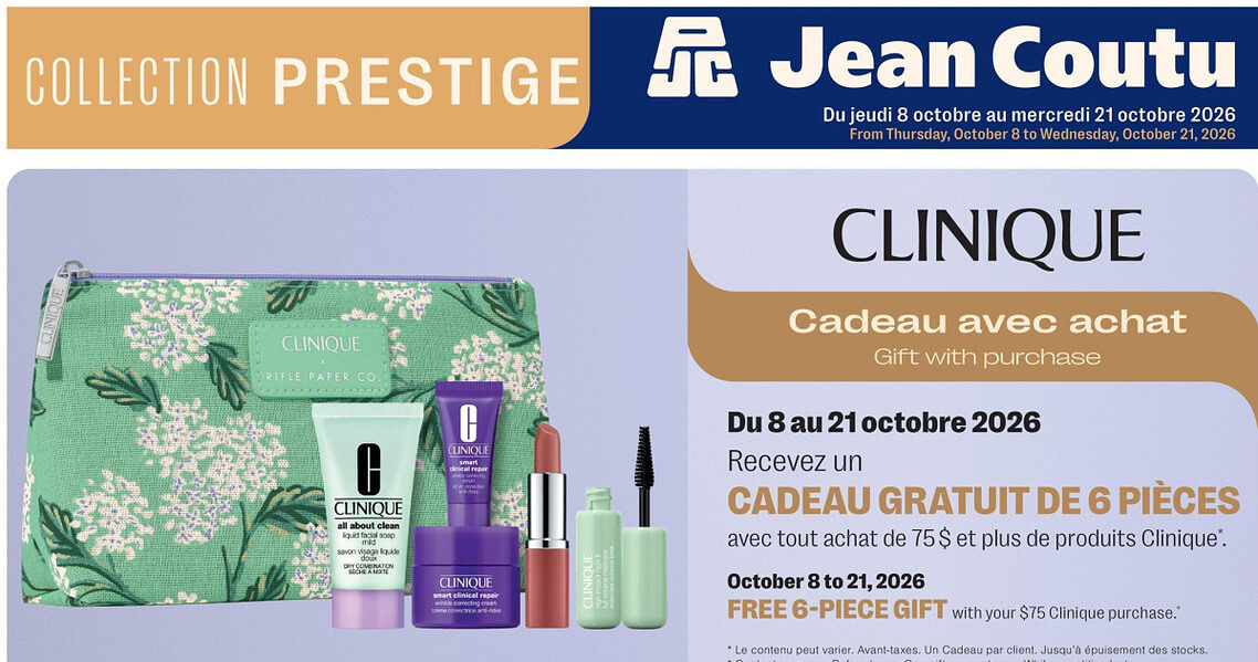 Circulaire Jean Coutu du 8 au 21 octobre 2026
