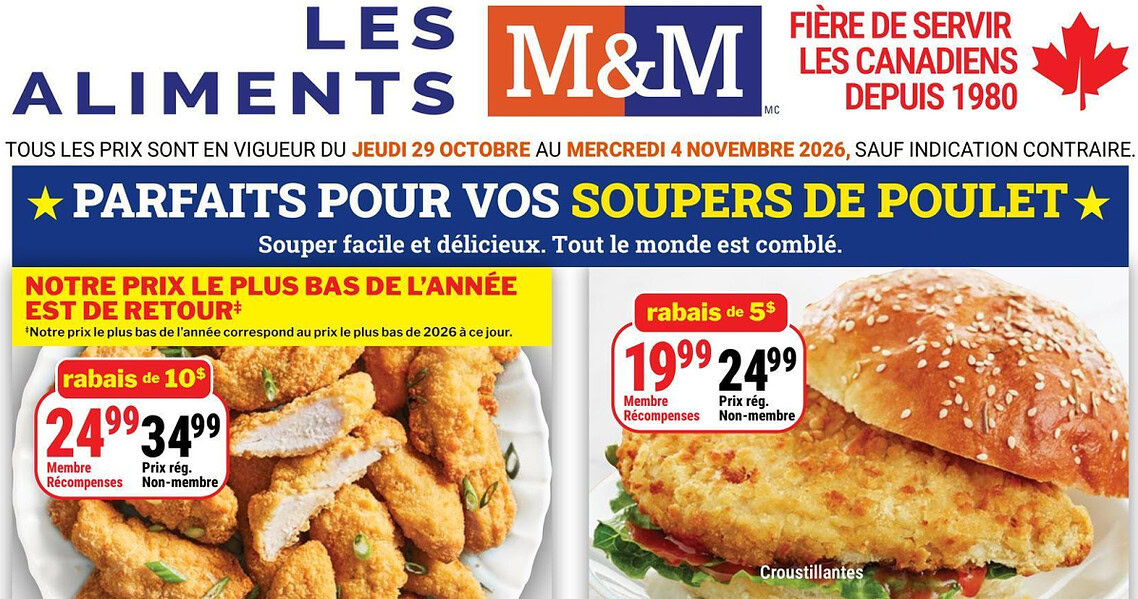 Circulaire Les aliments M&M du 29 octobre au 4 novembre 2026