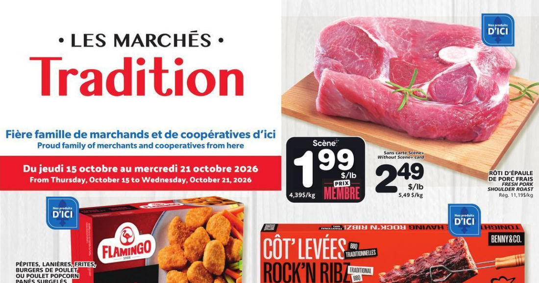 Circulaire Les Marchés Tradition du 15 au 21 octobre 2026