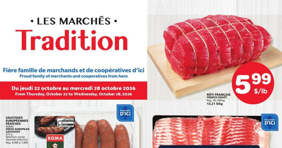 Circulaire Les Marchés Tradition du 22 au 28 octobre 2026