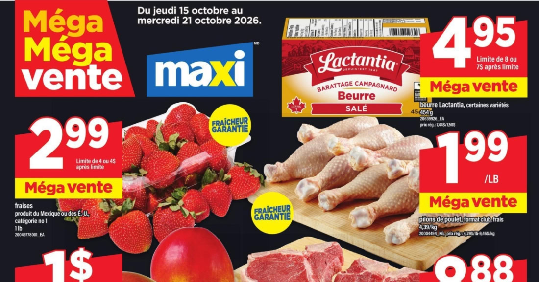 Circulaire Maxi du 15 au 21 octobre 2026