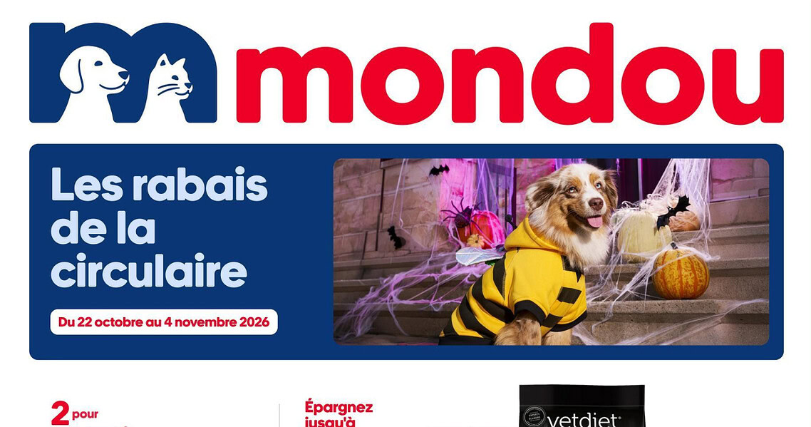 Circulaire Mondou du 22 octobre au 4 novembre 2026