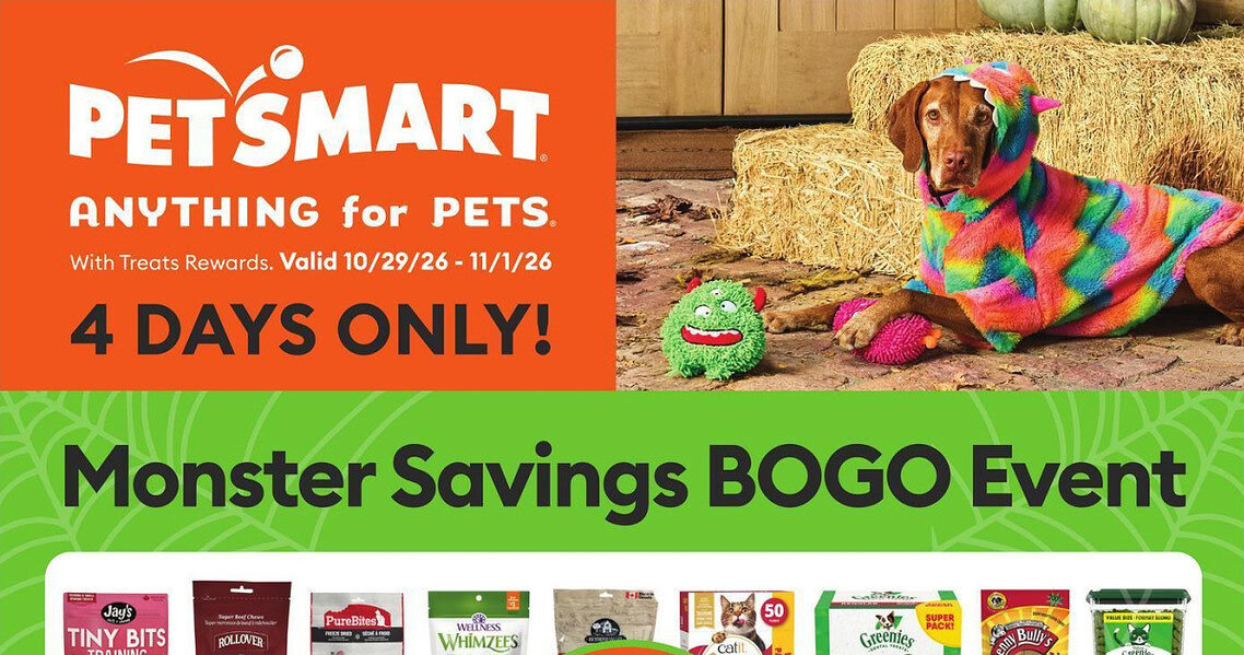 Circulaire PetSmart du 29 octobre au 1 novembre 2026