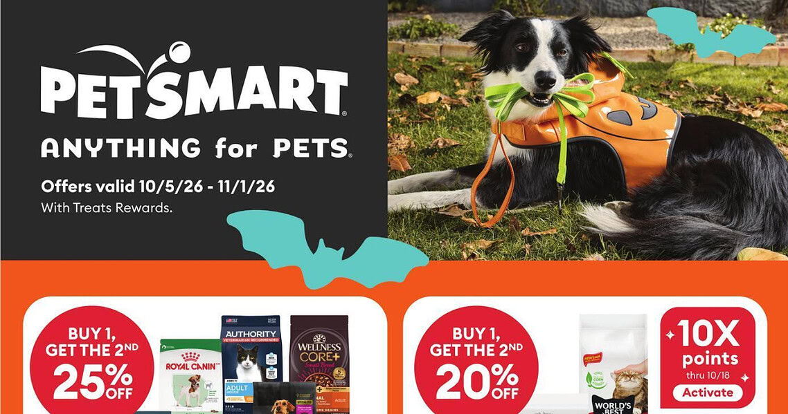 Circulaire PetSmart du 5 octobre au 1 novembre 2026